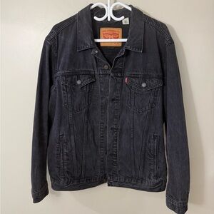 LEVI’S MENS DARK GRAY DENIM JACKET XL